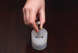 reusable coffee pod loader tamp technique