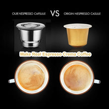 Load image into Gallery viewer, stainless steel reusable coffee pod refillable coffee pod versus unsustainable coffee pods